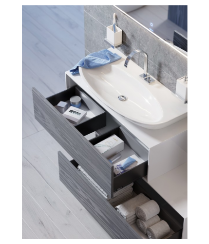 Тумба дополнительная AQWELLA Genesis 120 Миллениум серый